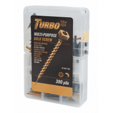 Turbo TX Double-Countersunk Multi-Purpose Screw Handy Pack 380 Pieces 