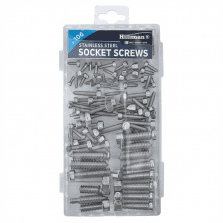 Hillman Metric Stainless Steel Allen Hex Cap Bolt Set Screw M4 - M10 106pc Assortment